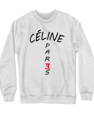 Celine Paris White & Black Logo Sweatshirts