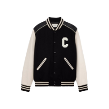Celine Wool Varsity Jacket Black