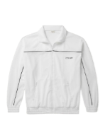 Celine Logo-Print Jersey Jacket White